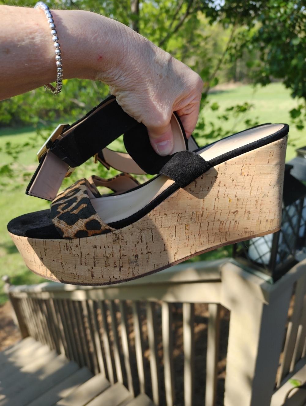 Veronica Beard HURLEY Suede & Leather Platform Sandal 10 - Picture 14 of 16